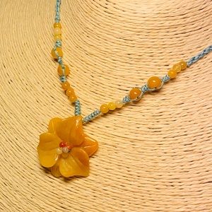 Hand carved and knitted jade bracelet
